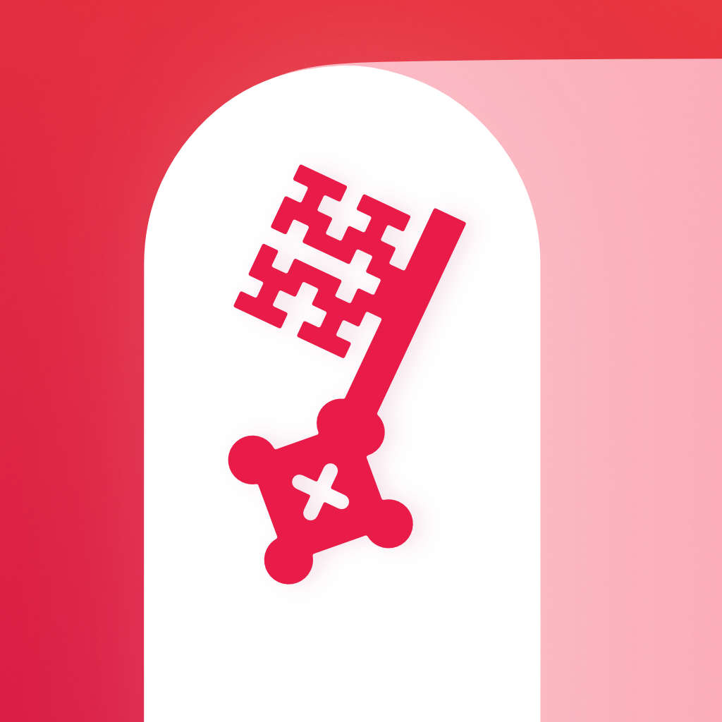Soest App Logo: Schlüssel in einer Tür